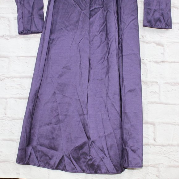 Maralyce Ferree Purple Nylon Hooded Full Length Long Raincoat Jacket Size M - Picture 6 of 8